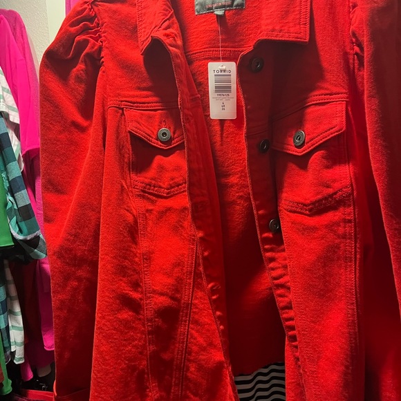 NEW Ruby red denim jacket - Picture 5 of 6